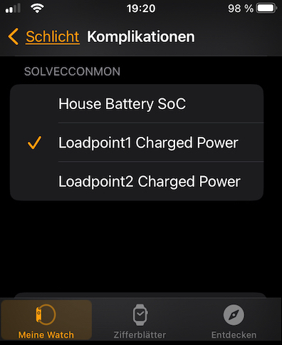 Complication
              Configuration on iPhone Watch App